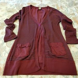 EUC Free People burgundy long sleeve cardigan